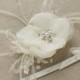 Ivory wedding hair flower Ivory Bridal hair flower Ivory Hair flower clip Wedding hair piece Wedding Hair accessories Wedding headpiece