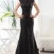 2017 Amazing Mermaid Black Bateau Dresses With Lace&Embrodiery Full Length Sweep Train online In Canada Prom Dress Prices - dressosity.com