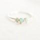 Raw opal ring - Three stone opal ring - Opal ring - Engagement ring - Rough opal ring - Australain opal ring - Modern Boho