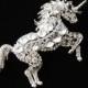 Bridal Brooch, Crystal Unicorn Horse Brooch, Bridal Accessory, Wedding Brooch, Wedding Jewelry, Bridal Jewelry, Unicorn Crystal Brooch