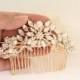 Bridal hair comb gold,Wedding hair accessories,Wedding head piece Gold,Wedding hair comb,Wedding decorative combs,Bridal hair piece,Wedding