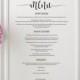 Wedding Menu Board - Printable Wedding Menu - Wedding Menu Posters - Wedding Sign Template - Wedding Menu PDF Instant Download 