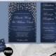 DIY Printable Wedding Pocket Fold Invitation Set A7 5 x 7 