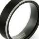 Men's Black Ring, Men's Black 8mm Tungsten Ring, Brushed Black w/ Silver Edges, Men's Wedding Band, Black Comfort Fit Ring, Engagement Ring