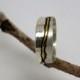 22k gold and 925 sterling silver modern wedding band, women or men commitment ring