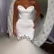 Crystal Beaded Sweetheart Tulle Satin White Mermaid Trumpet Wedding Dress