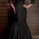 Elegant Full length Taffeta Mermaid black Mother of the Bride Dress in Fashion Design(includes the jacket) - overpinks.com