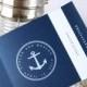 Nautical Wedding Invitations, Booklet Invitations, Nautical Wedding, Cruise Wedding, Navy Invitations