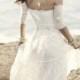 Ethereal soft lace boho beach wedding dress with sleeves