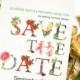 Modern floral save the date