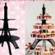 Eiffel Tower cupcake stand all black