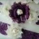Bridal Garter Set, Wedding Garter Set, Ivory & Purple Garter Set, Rhinestone garter,Vintage Inspired Garter Set