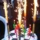 6 Fountain Candles Cake big Birthday flame Candles 6 Pack Fountain candles party large long festive Ice Fountain Cake Topper kids cracker