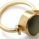 Matte Green gold ring, 14K yellow gold, Matte Green quartz, Gemstone ring, Large statement ring, green stone ring, Feminine engagement ring