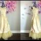 Vintage 1940s Beauty and the Beast Belle Gold Gown w Rose Pickups Silk Halloween Belle Wedding Guest Bridesmaid XSmall XS Small S Size 0 2