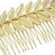 Gold Leaf Hair Comb. Bridal Hair Comb, Leaf Headpiece, Wedding Hair Accessory, Woodland Hair Accessory, Gold Leaf Hair Comb