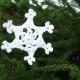 Snowflake crochet gift Christmas girland - perfect holyday decoration Cristmas aplique Xmas Tree ornament snovflake Winter decoration