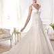 Romantic Tulle A-line V-neck Neckline Natural Waistline Wedding Dress - overpinks.com