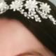 Wax flower crown, ivory crown, floral bridal headband, vintage headpiece