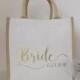 Bride Gift - Personalised Jute Bag Ideal Wedding Gift - Cotton Canvas Shopping Bag Bride Design - Personalized Wedding Date