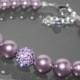 Light Purple Pearl Bracelet Swarovski Mauve Pearl Violet Crystal Wedding Bracelet Wisteria Purple Wedding Bracelet Purple Wedding Jewelry