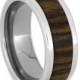 Interchangeable Titanium Ring, Bocote Wood Ring, Mens Wooden Wedding Band