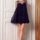 Elegant Tulle & Silk-like Chiffon Jewel Neckline A-line Homecoming Dresses with Detachable Sash & Beadings & Rhinestones - overpinks.com