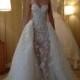 Gorgeous Wedding Dress -Ivory Mermaid Sweetheart Detachable Train with Appliques