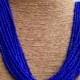 cobalt blue necklace, cobalt seed bead multi-strand necklace, cobalt bridesmaids, cobalt necklace, royal blue bridesmaids, blue necklace