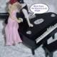Black Baby Grand Piano Music lover Couple Look of Love Fun I Only Got Eyes for you Babe Musical Wedding Cake Topper Mr Love Mrs Decoration