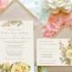 Sunshine and Hollyhocks Garden Wedding Invitations - Flower Wedding - Botanical Wedding - Spring Wedding - Nature Wedding