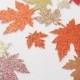 Autumn Glitter Leaves ~ 1.5" to 2.25" Confetti  Wedding / Thanksgiving Table Decor ~ 50 Pieces ~ Fall Colors