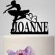 personalised cake topper with ballerina dancer, birthday cake topper