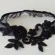 free ship black or ivory lace garter , bridal garter, floral garter, garter, floral garter, toss garter, wedding garter