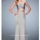 Two Piece La Femme Long Strapless Prom Dress - Discount Evening Dresses 