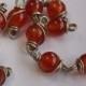 Material for creativity/Сarnelian beads braided wire in wirewrap technique/FREE SHIPPING WORLDWIDE