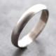 White Gold Wedding Band, 4mm Half Round Recycled 14k Palladium White Gold Wedding Band -  Made in Your Size