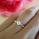1/2 ct Princess Ring, Infinity Ring, Engagement Ring, Eternity Band, Man Made Diamond Simulants, Bridal Ring, Art deco Ring, Sterling Silver