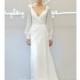 Blush by Hayley Paige - Fall 2014 - Style 1456 Vienna Long Sleeve Chiffon Wrap Sheath Wedding Dress with a V-Neckline - Stunning Cheap Wedding Dresses