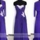 Custom Made 3/4 Sleeves Purple Bridesmaid Dress / Mother of The Bride Dress With Jacket/ Evening Dress By Wishdress