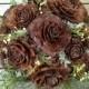 Woodland Wedding Bouquet  - Natural Dried Flower Bouquet - Cedar Rose & Lichen - Bridal Bouquet