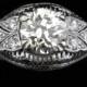 Edwardian 1.9 Old Euro Cut Diamond Platinum Ring Engagement Certified Appriaised 12,650