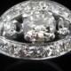 Hollywood Glamour Era Old Euro Cut Diamond 14k White Gold Ring Engagement c1930s