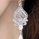 Art Deco Bridal earrings, Vintage Wedding earrings, Rhinestone Bridal jewelry, Chandelier earrings, Crystal earrings, Rhinestone earrings