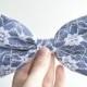 Navy Hair Bow, Lace Hair Bow, Nautical Wedding Hair Bow, Nautical Bow, Navy Blue Bridesmaid Hair Bow, Bridal Bow, Flower Girl Bow, Navy Bow