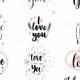 Vector, hand drawn lettering set, romantic valentines day quote. I love You photo overlays