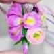 Iris jewelry, ranunkulus, purple iris pendant, long purple iris earrings, iris ring, handmade, iris set, flower jewelry, polymer clay, gift