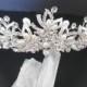 Freshwater Pearl and Rhinestone Bridal Tiara,Rhinestone & Freshwater Pearl Wedding Headpiece,Bridal Crown, Wedding Tiara, Bridal Accessory,