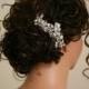 SALE - Giorgia - Large Bridal Hair Comb - Crystal Hair Combs Wedding Hair Accessory  - Crystal Pearl Headpiece - Rhinestone Hair Piece