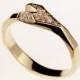 Unique Diamond Ring, Heart Ring, Diamond Engagement Ring, 14K Solid Gold Ring, Love Ring, Gold Heart Ring, Halo Ring, Romantic Ring, RS-1056